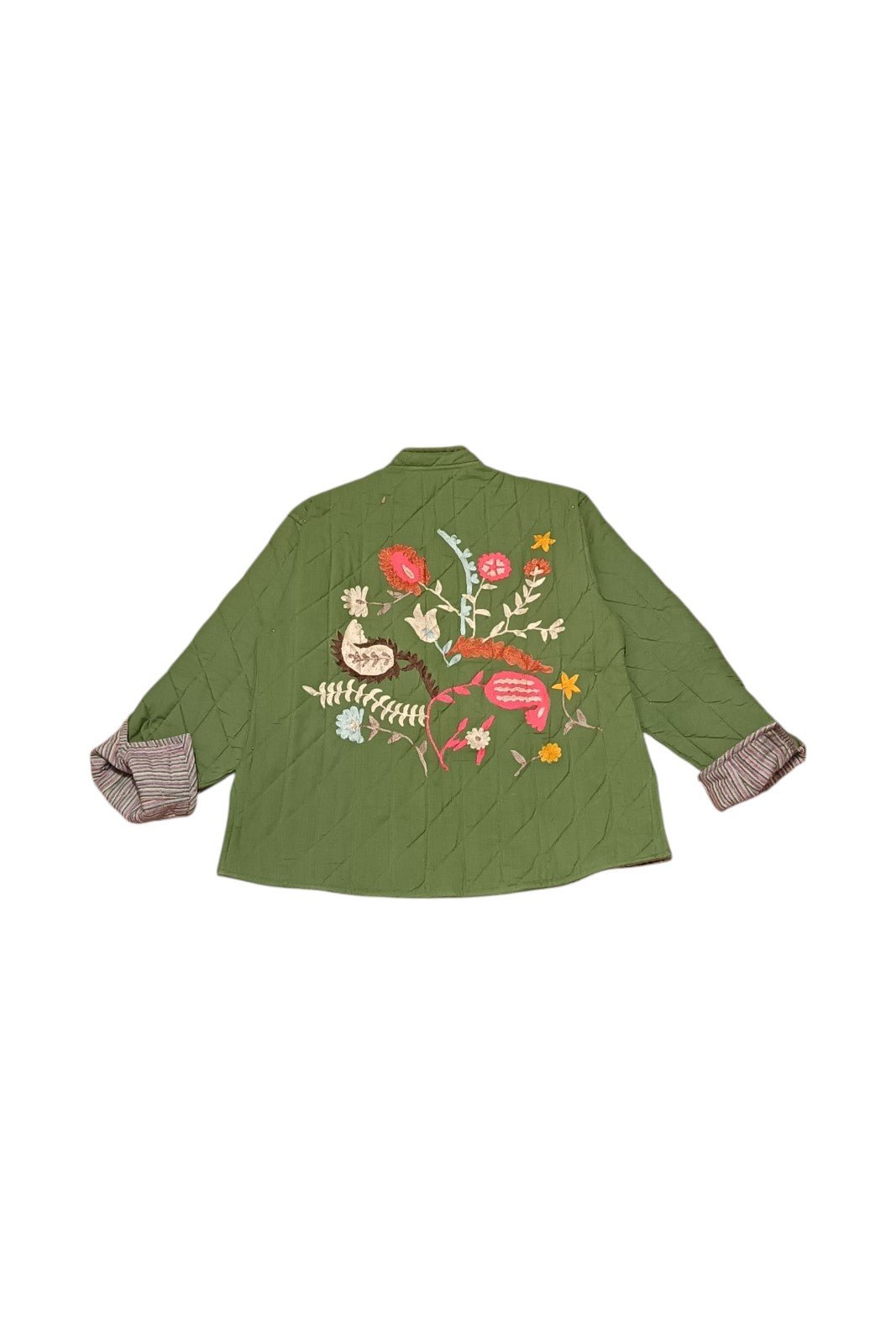 Veste matelassée brodée VERT