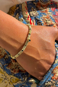 bracelet chamack laiton et fil de coton