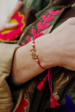 Charger l&#39;image dans la galerie, bracelet thali charms argent plaque or
