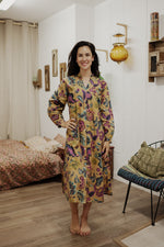 Load image into Gallery viewer, chemise de nuit mandu coton indien
