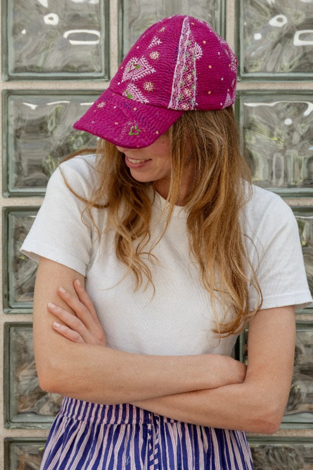Casquette Kantha ROSE