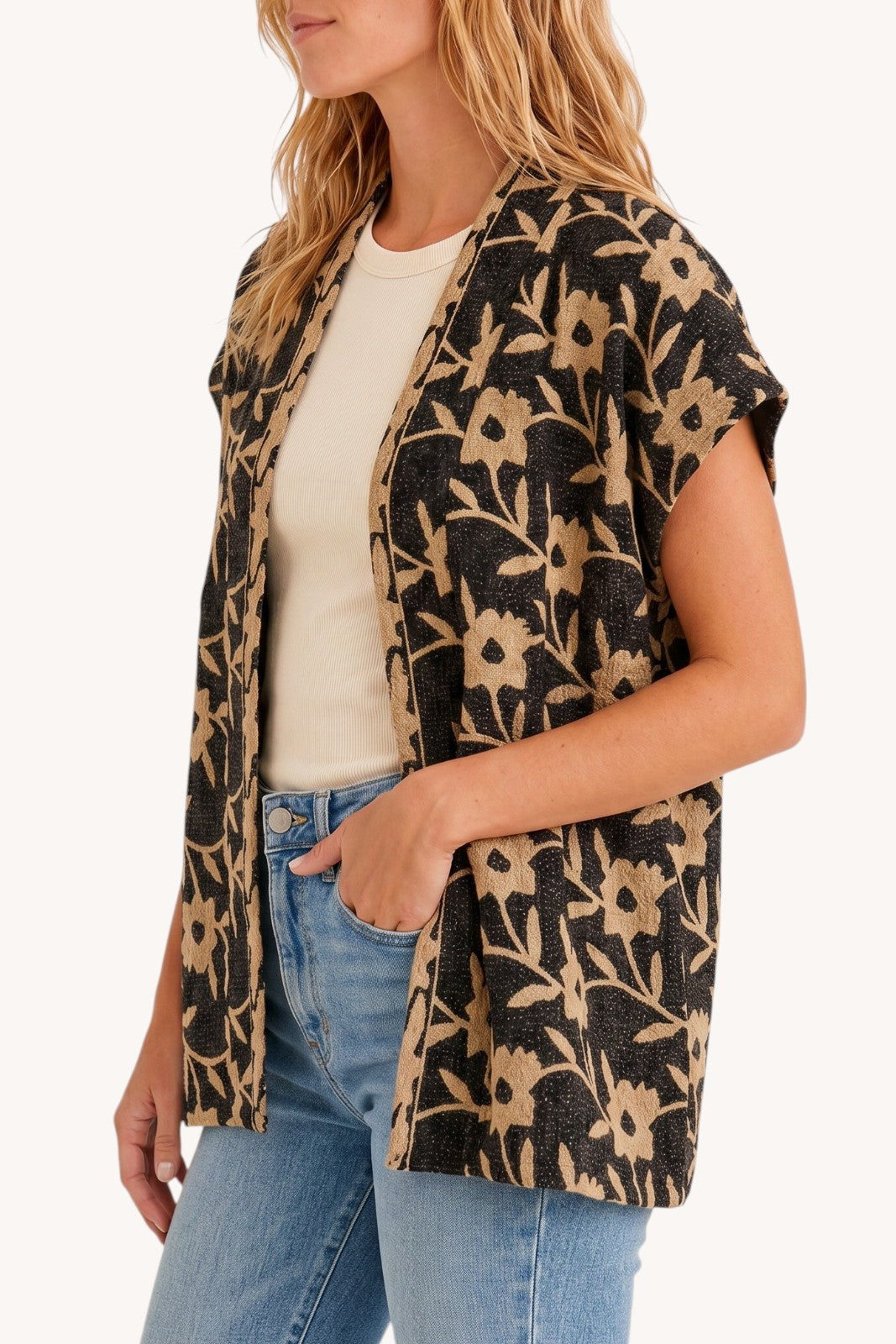 Gilet Daada Kantha NOIR