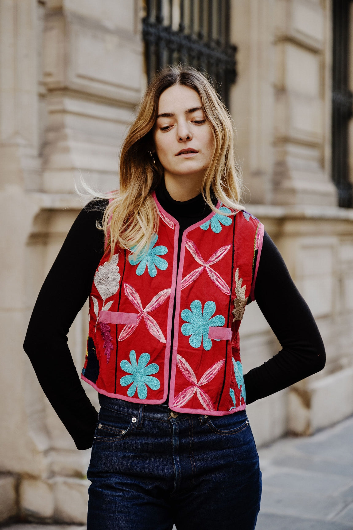 gilet ss manches suzani suzani