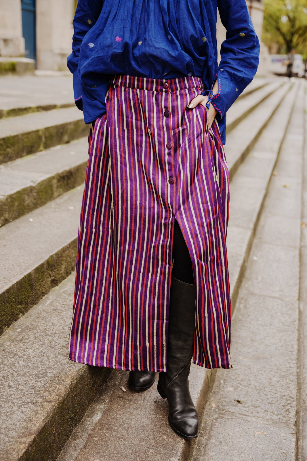 Jupe Mushroo STRIPES PURPLE