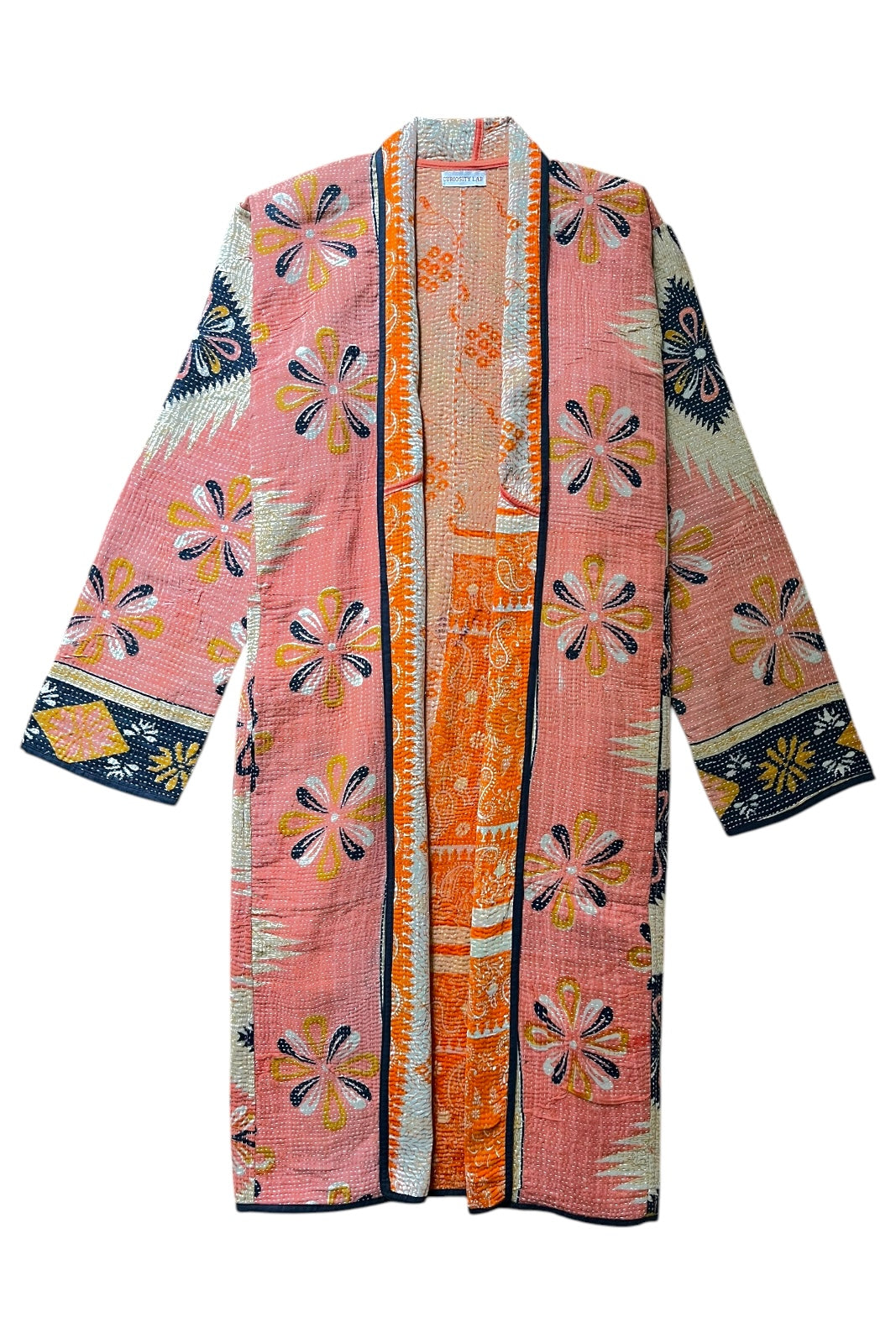 manteau reversible calcutta coton indien kantha