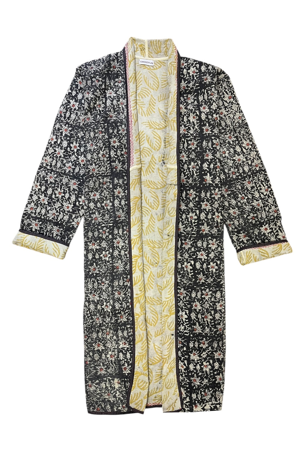 manteau reversible calcutta coton indien kantha