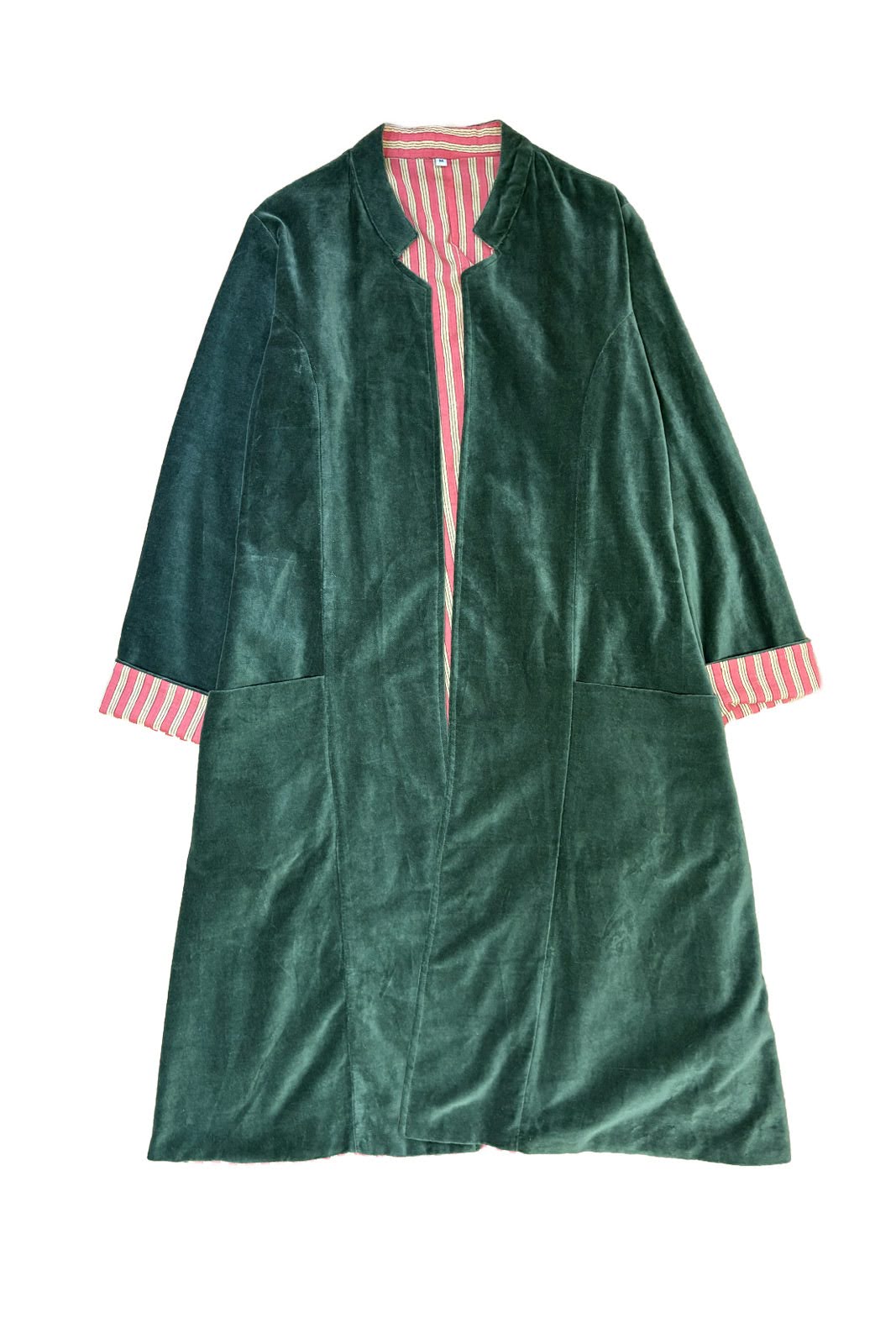 Manteau long Velours KAKI