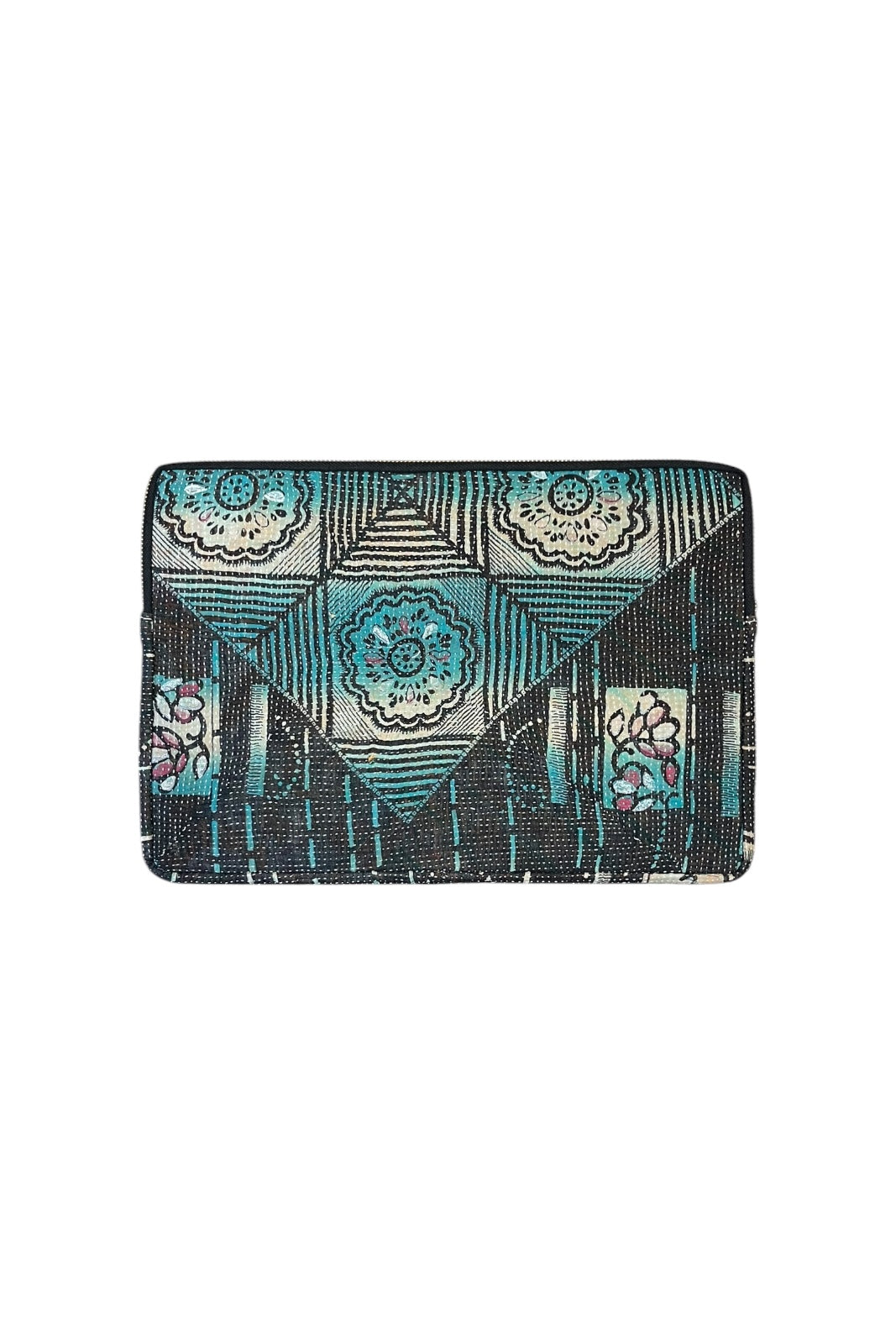 pochette ordinateur 13' coton indien kantha