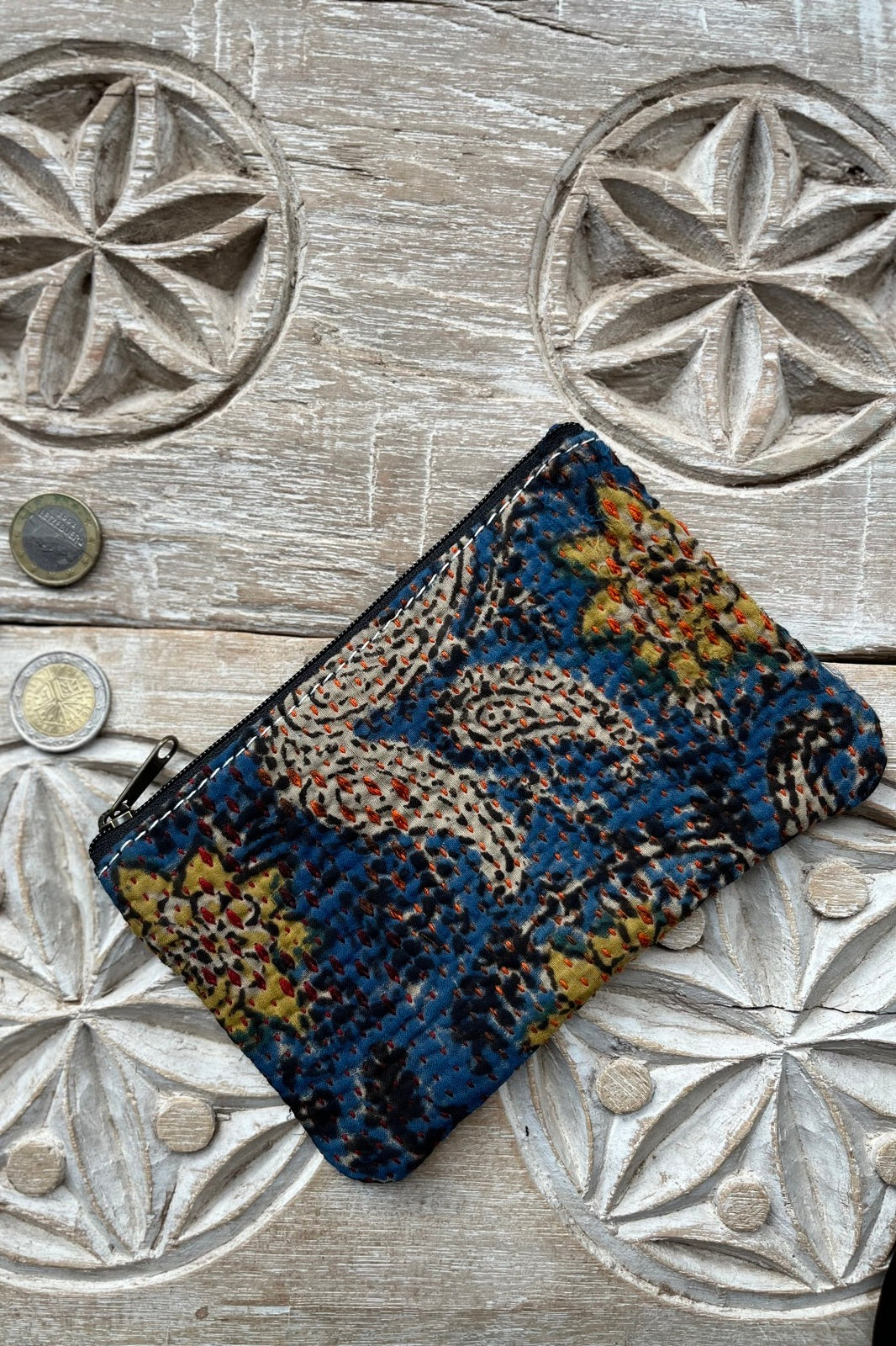 porte monnaie kantha coton indien kantha