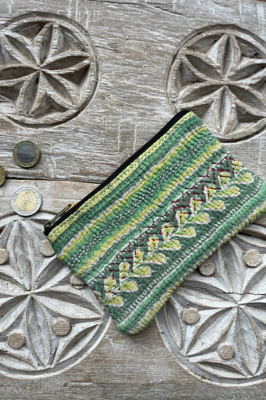 porte monnaie kantha coton indien kantha