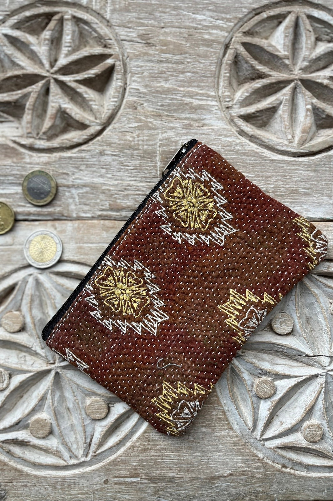 porte monnaie kantha coton indien kantha