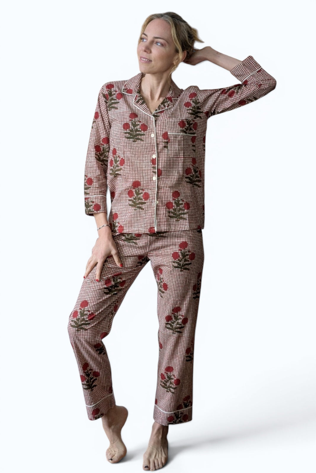 pyjama mandu poppies coton indien