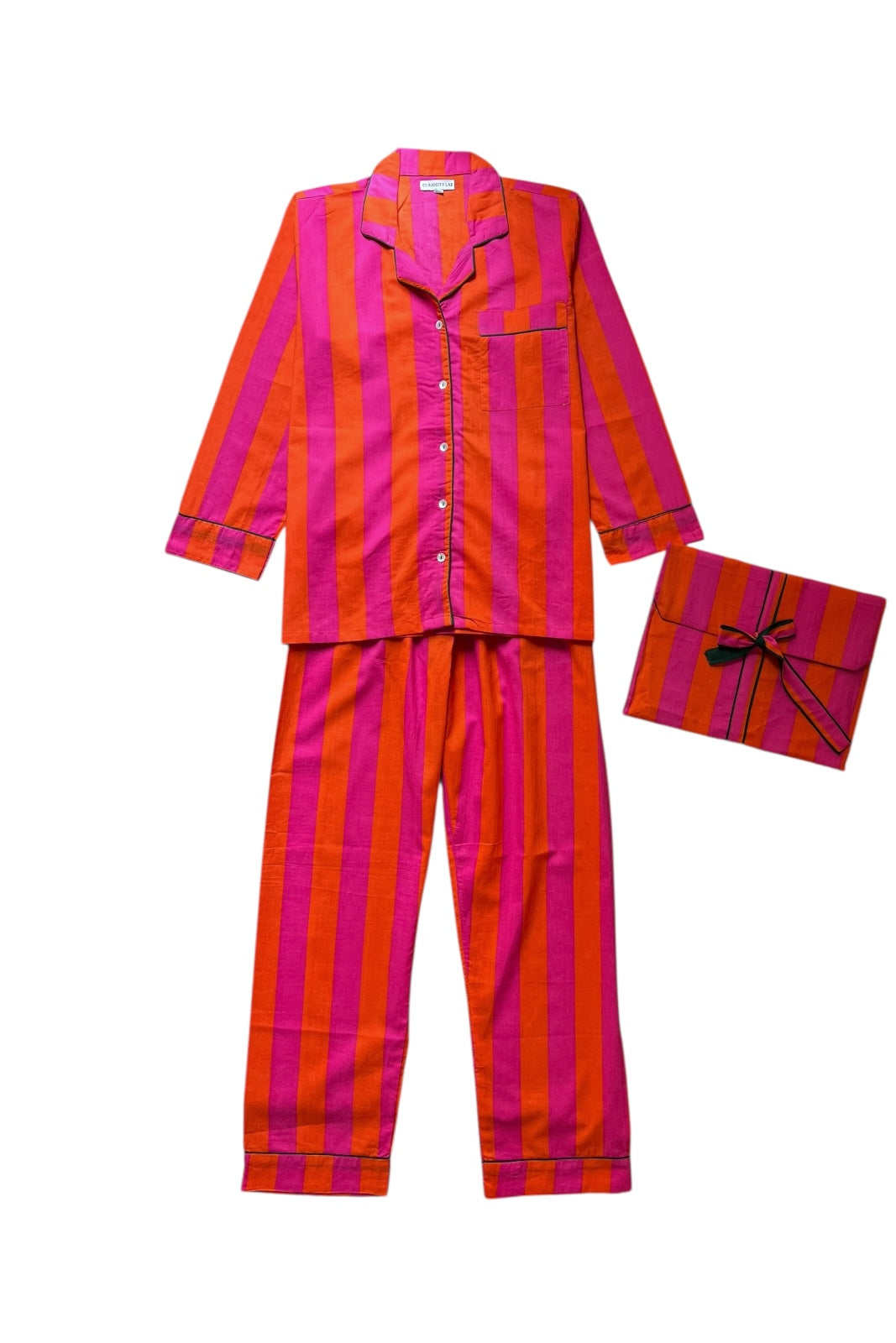 pyjama mandu stripes coton indien