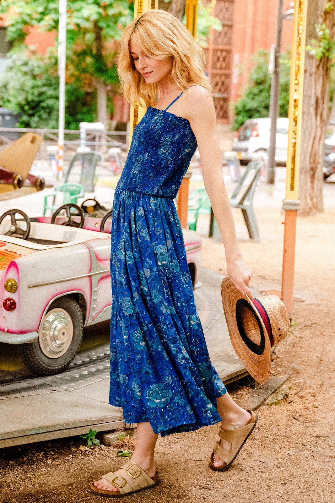 Robe à Smock BLEU