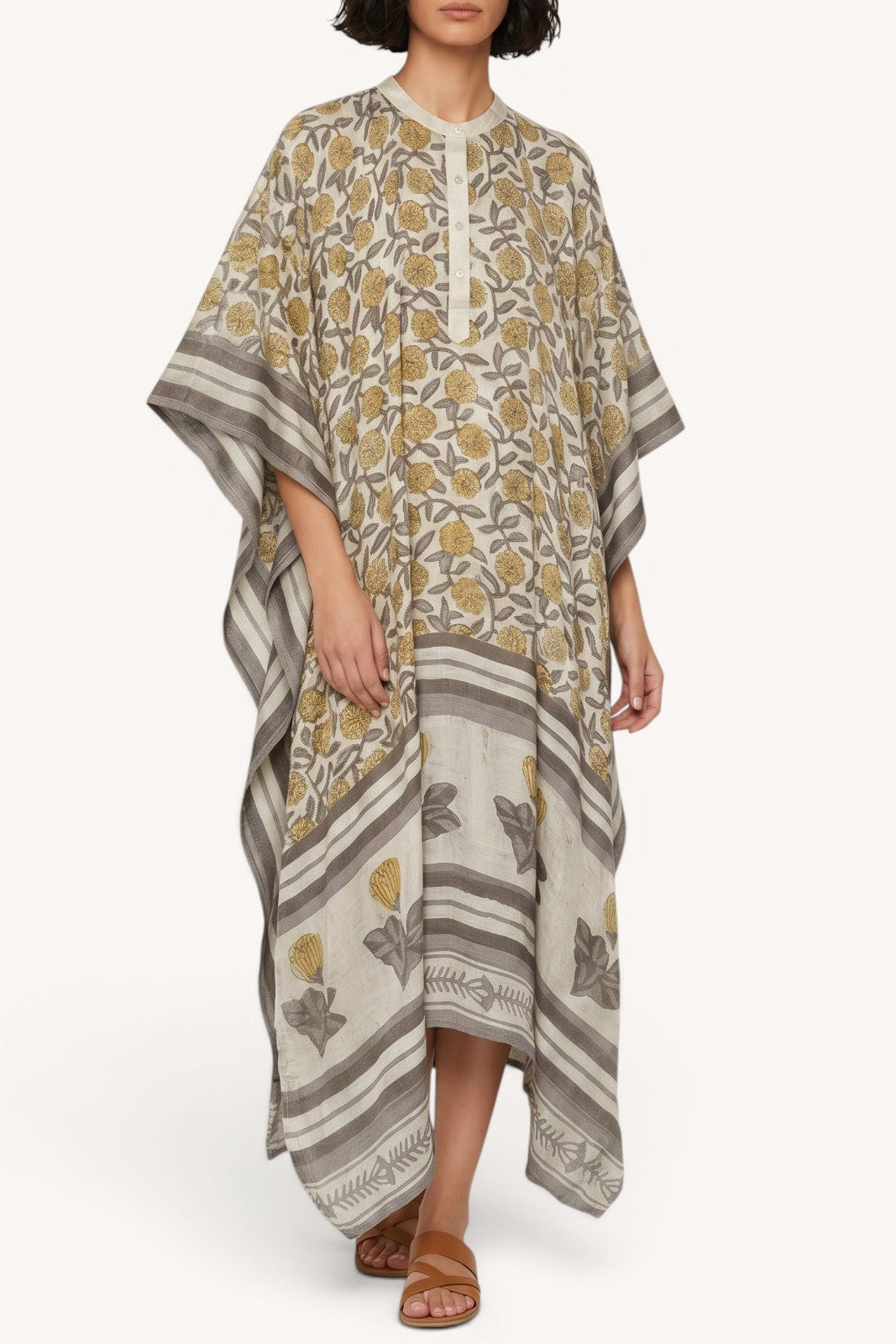 ROBE KAFTAN MODAL CREME