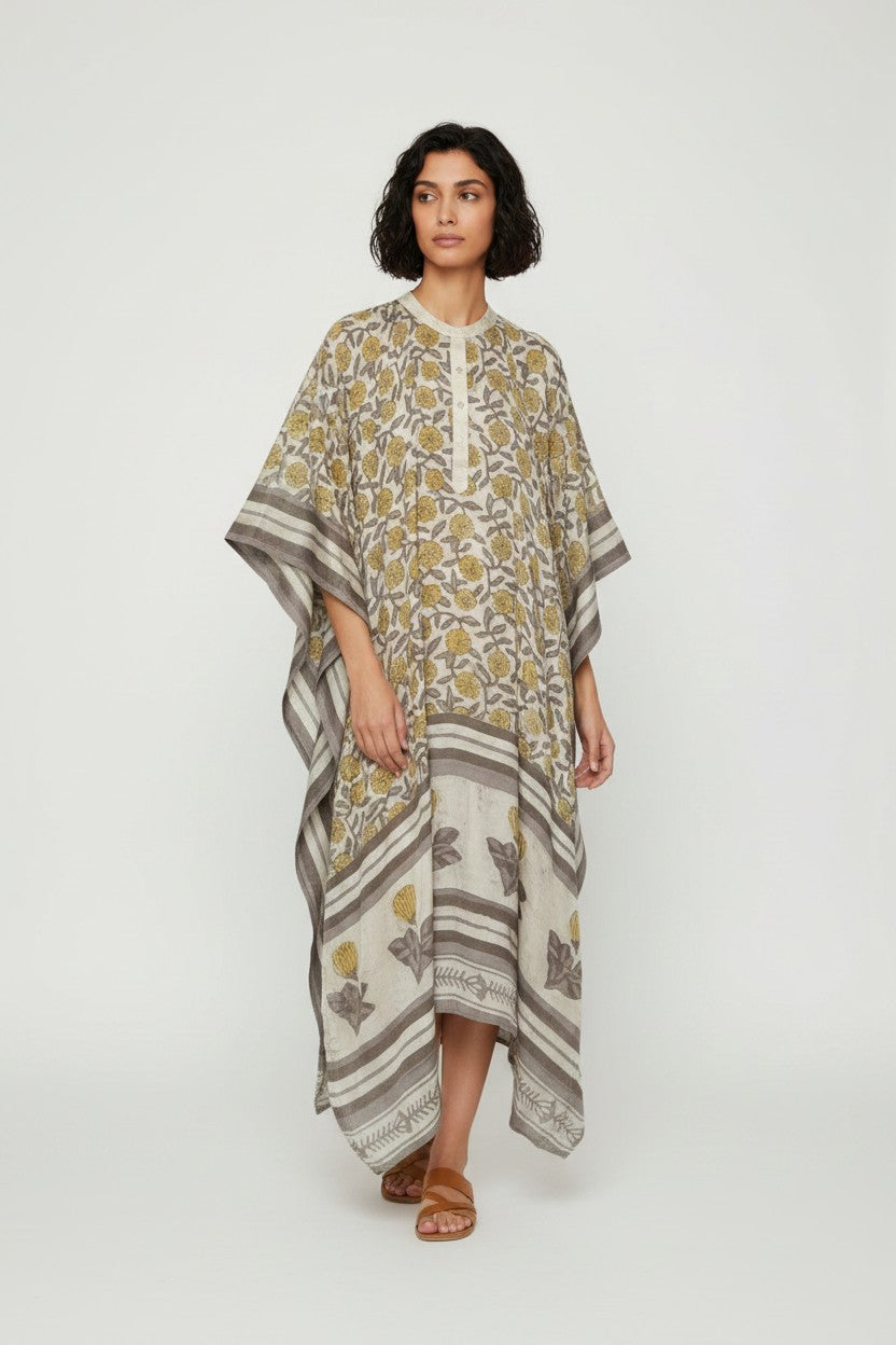ROBE KAFTAN MODAL CREME