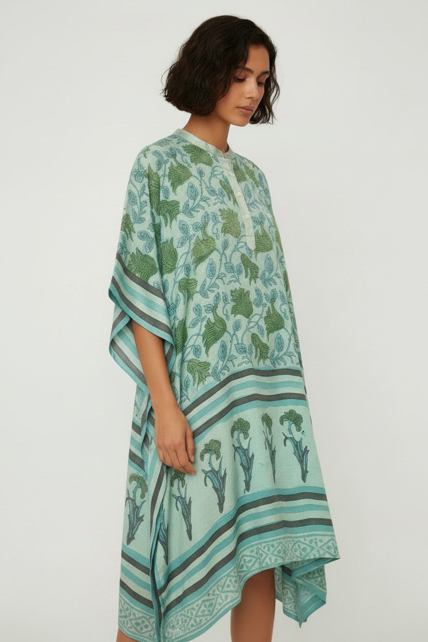 ROBE KAFTAN MODAL VERT