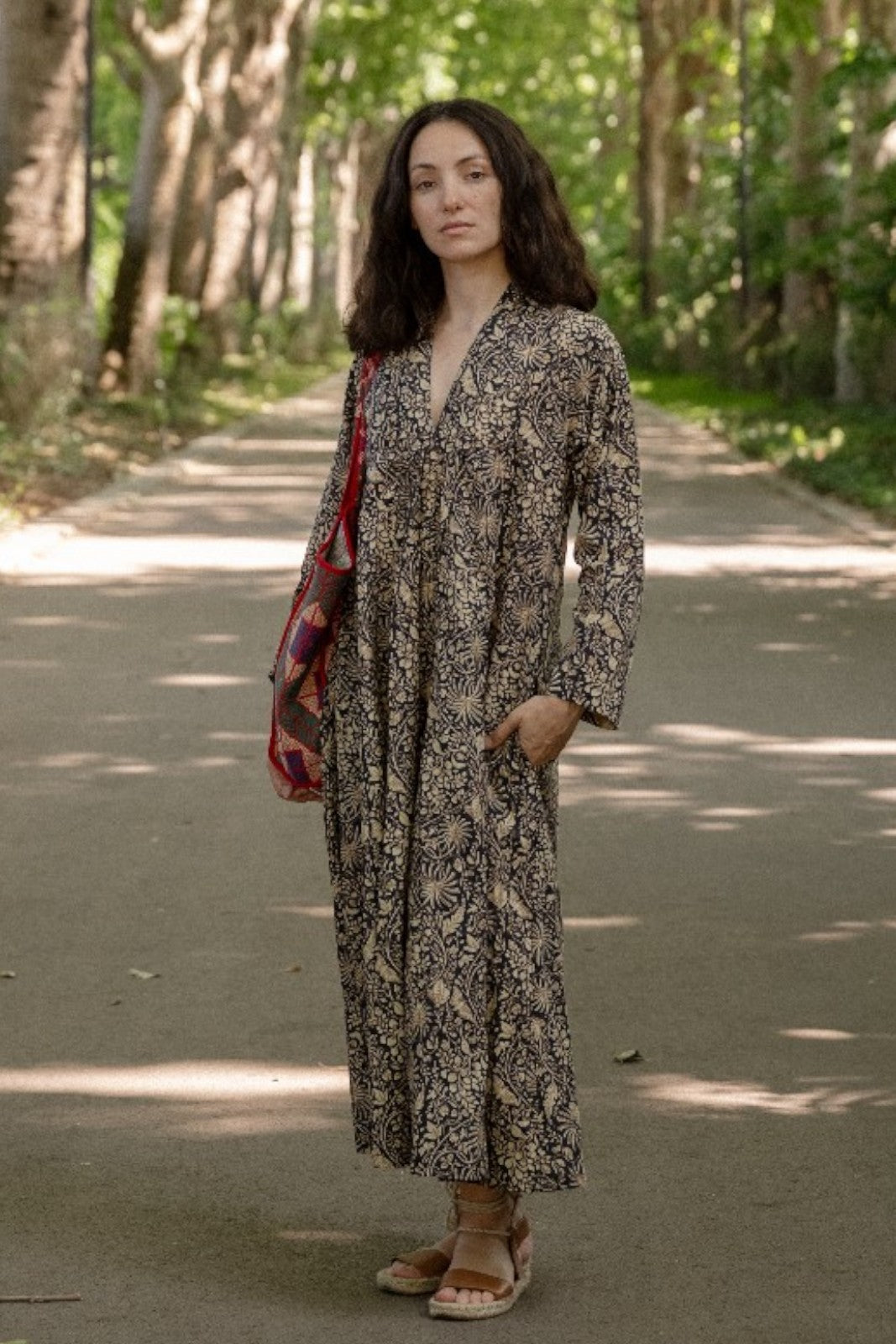 robe manche longue palladio coton indien
