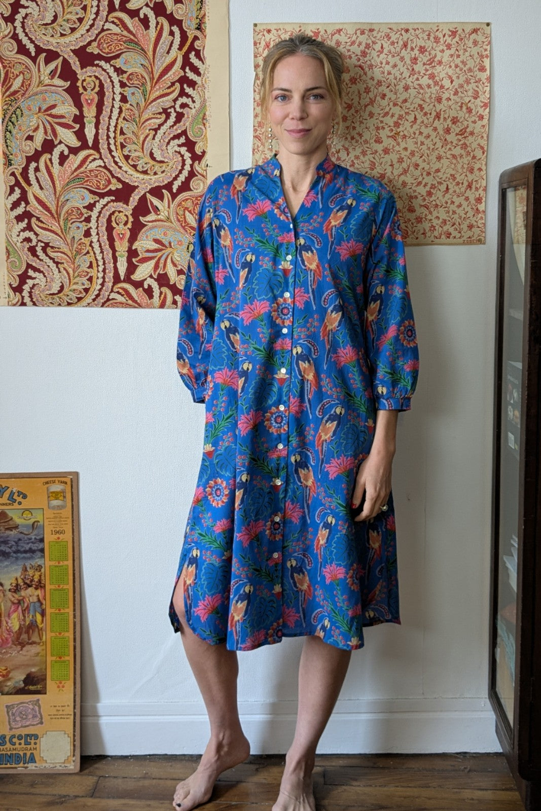 Nightdress Mandu PARROT BLUE