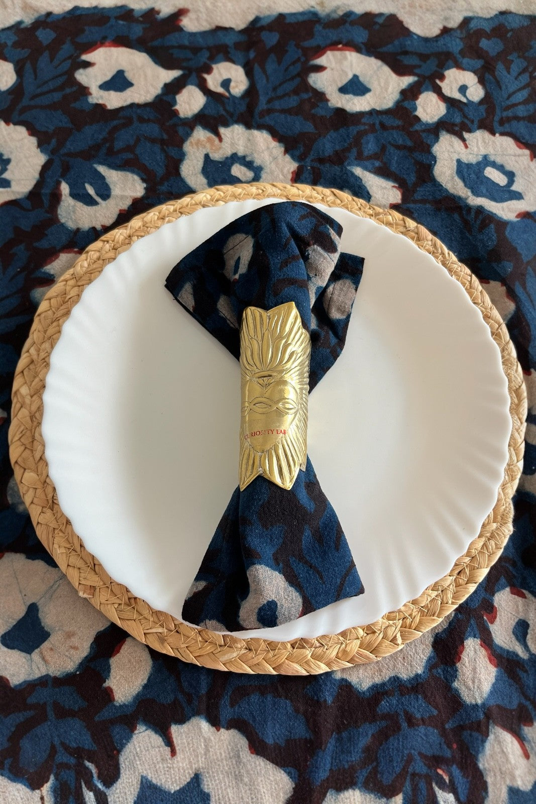 Rond de serviette métal DORE ETOILE COEUR