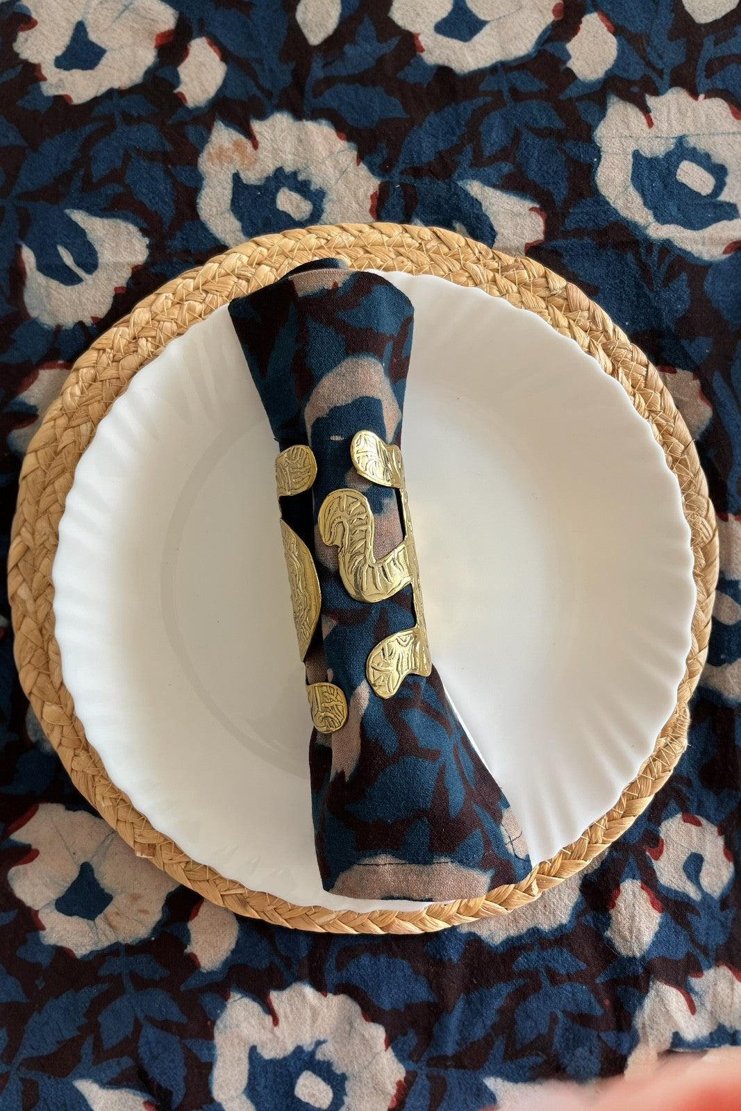 Rond de serviette métal DORE TIGRE