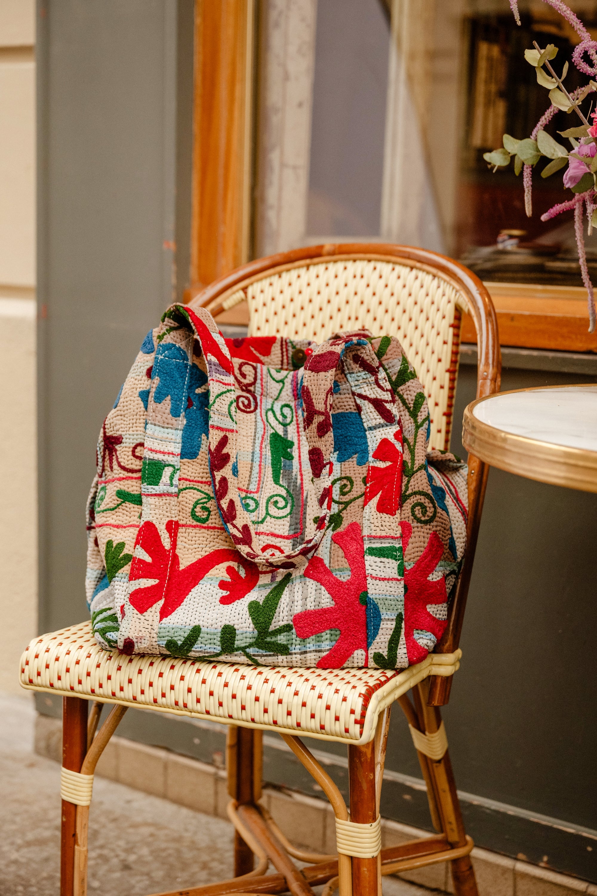 Sac cabas brodé