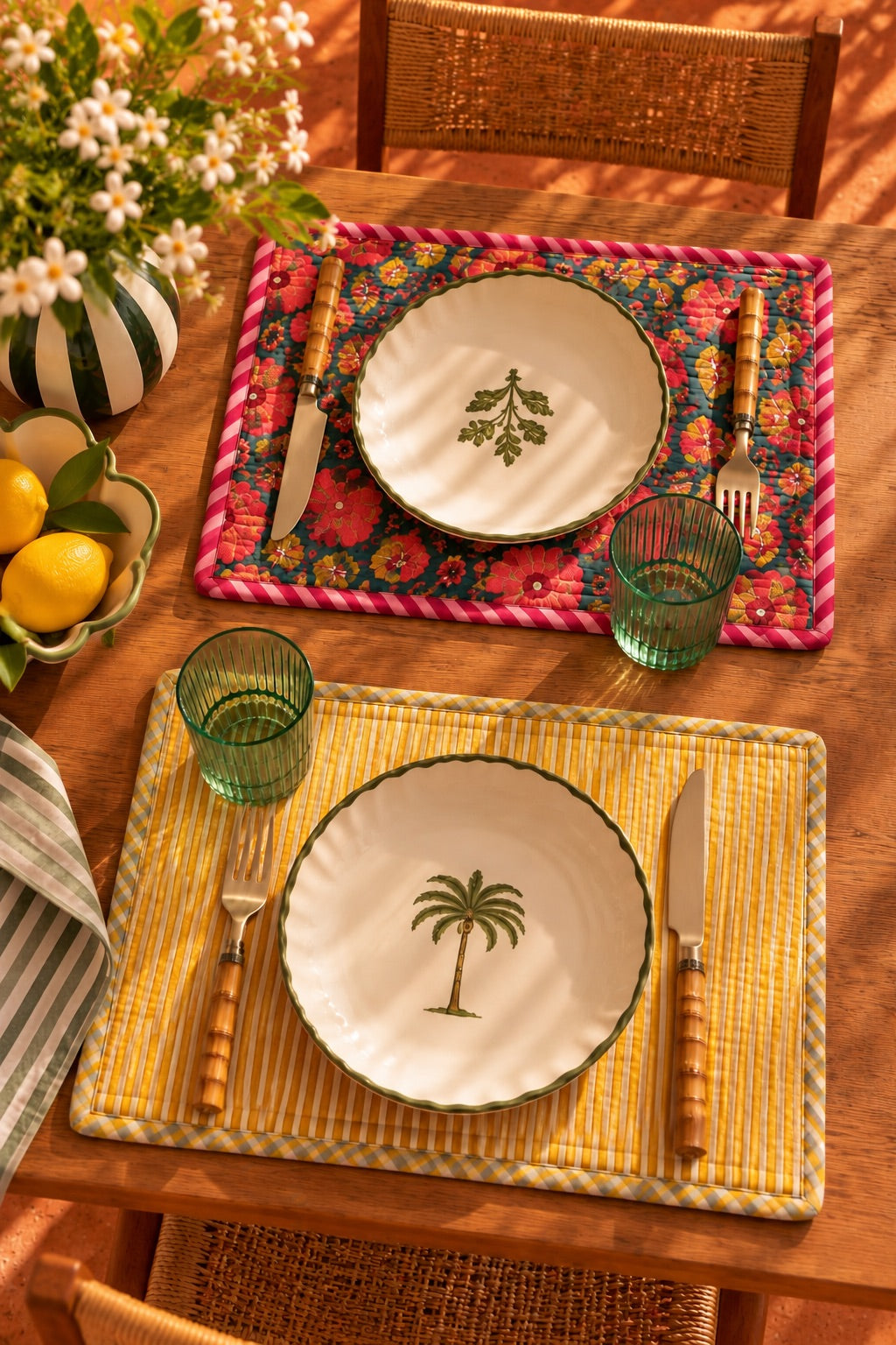Set de table coton matelassé
