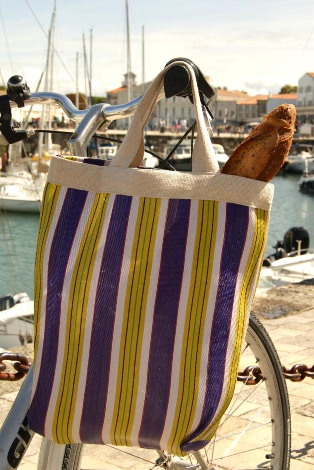 tote bag stripes plastique recycle