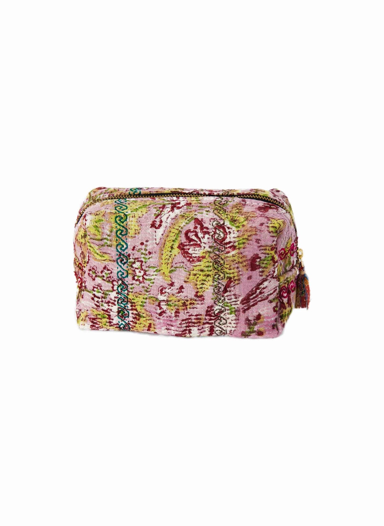 trousse a maquillage bengale coton indien kantha