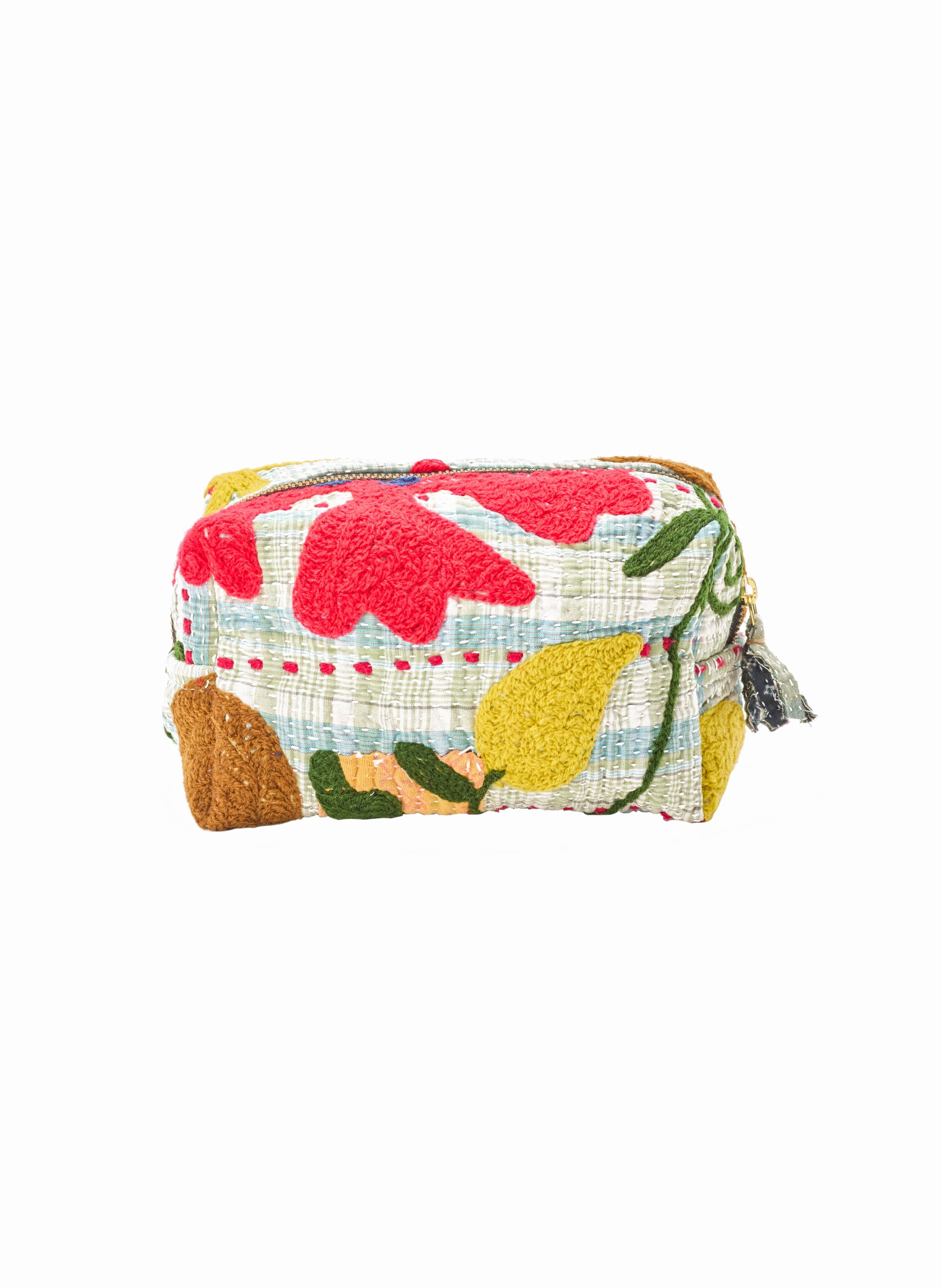 trousse maquillage kantha brod