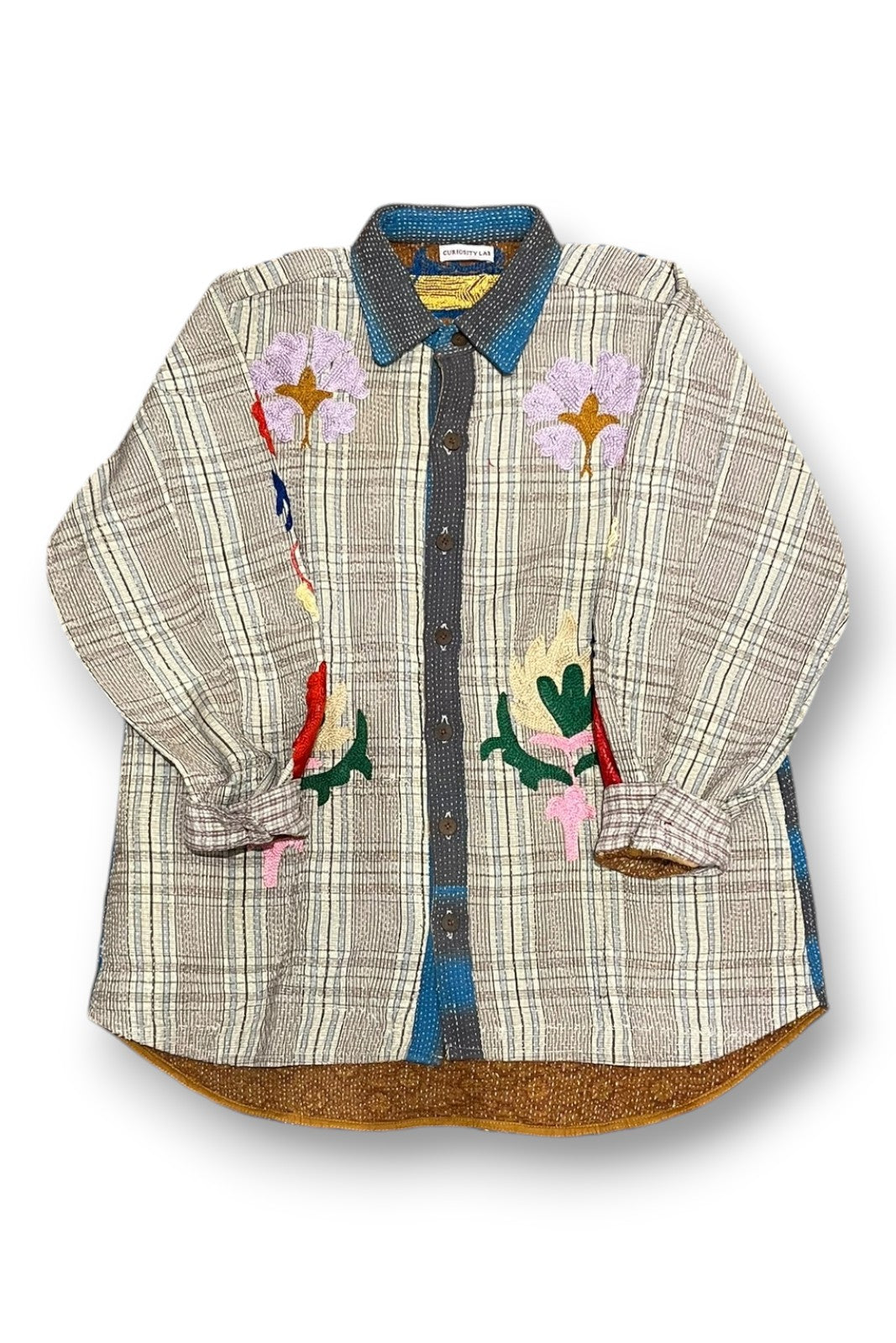 veste baya brodee coton indien kantha