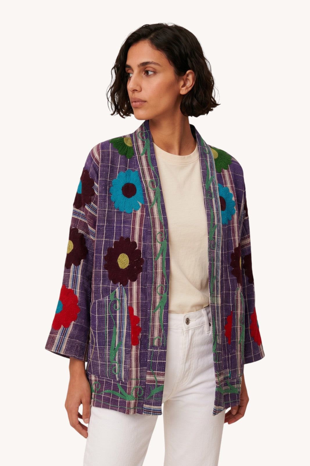 Veste Bengal Kantha brodé MEHSANA