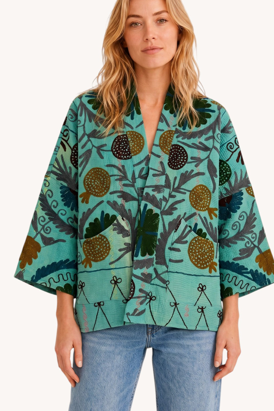 Veste Bengal Kantha brodé SALUMBAR