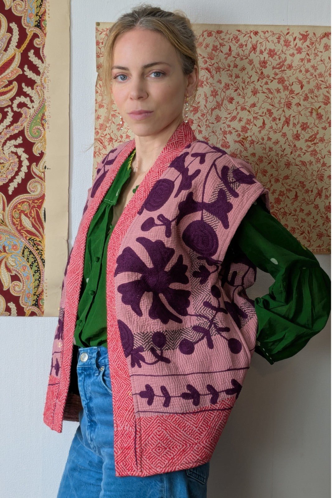 Gilet Kantha Brodé