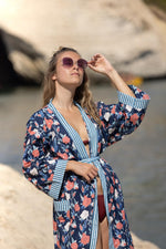 Load image into Gallery viewer, kimono long mandu coton indien
