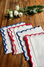 Load image into Gallery viewer, lot de 6 serviettes blanches coton
