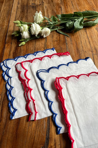 lot de 6 serviettes blanches coton