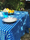 180X180CM / CHECKS BLUE