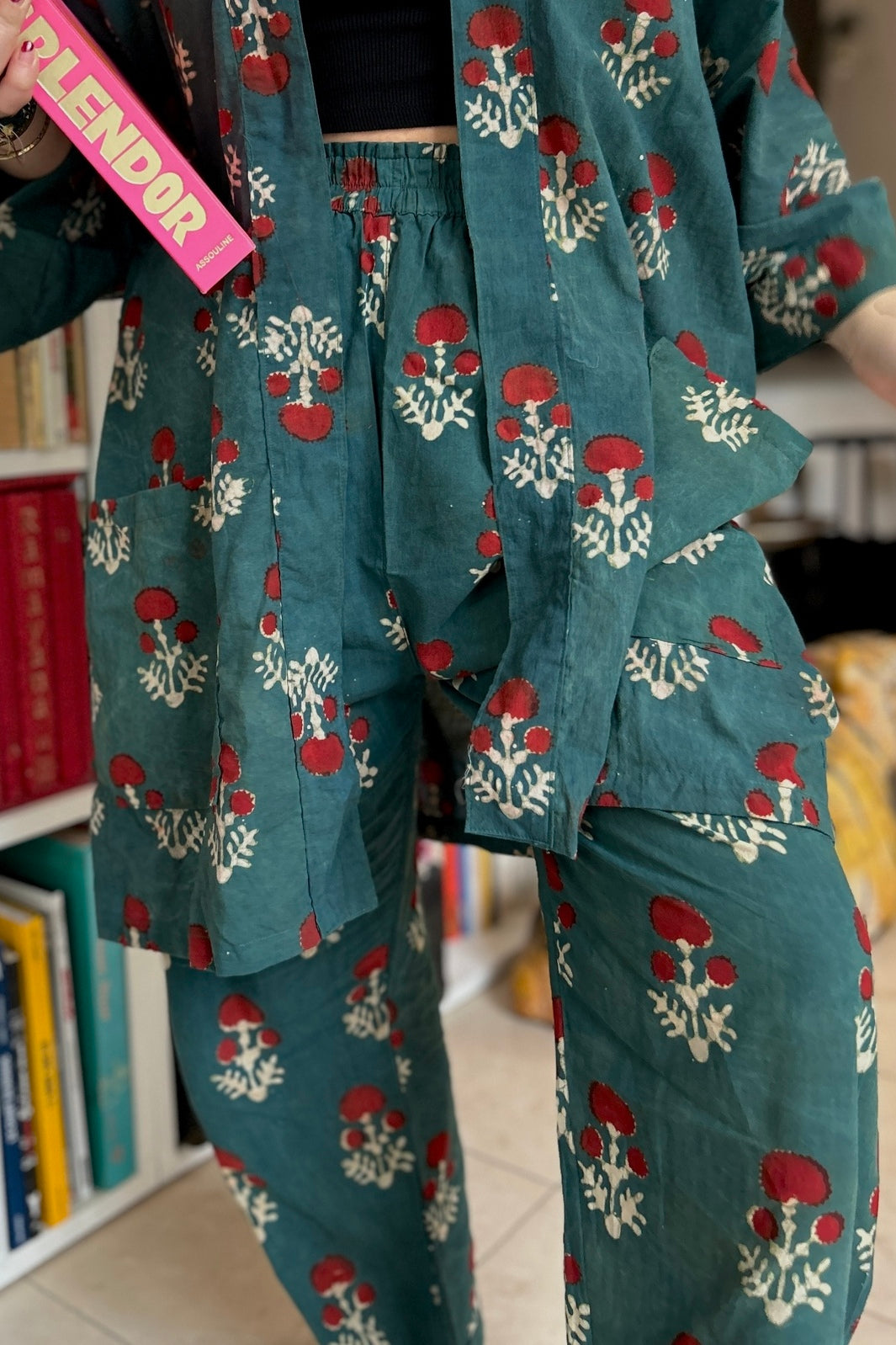 pantalon femme shibori coton indien