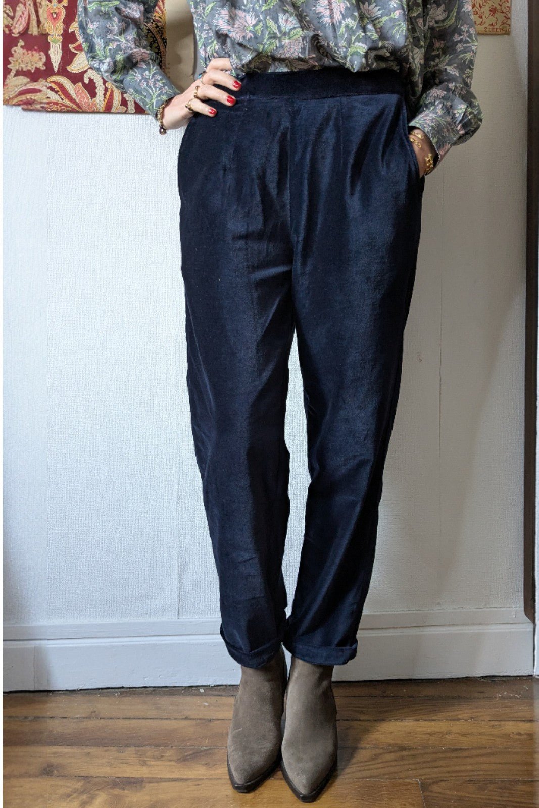 Pantalon velours NAVY