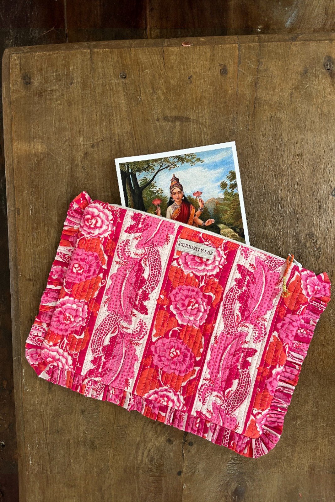 Pochette matelassée Block Print AMBER ROSE