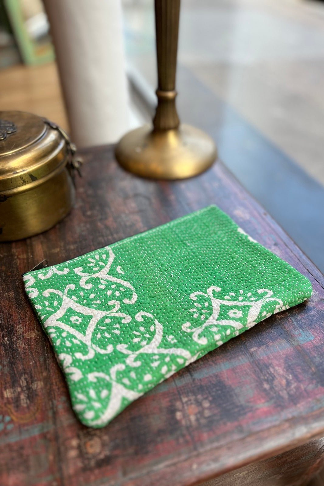 Pochette S Fourre - tout Kantha Bengale - Curiosity Lab
