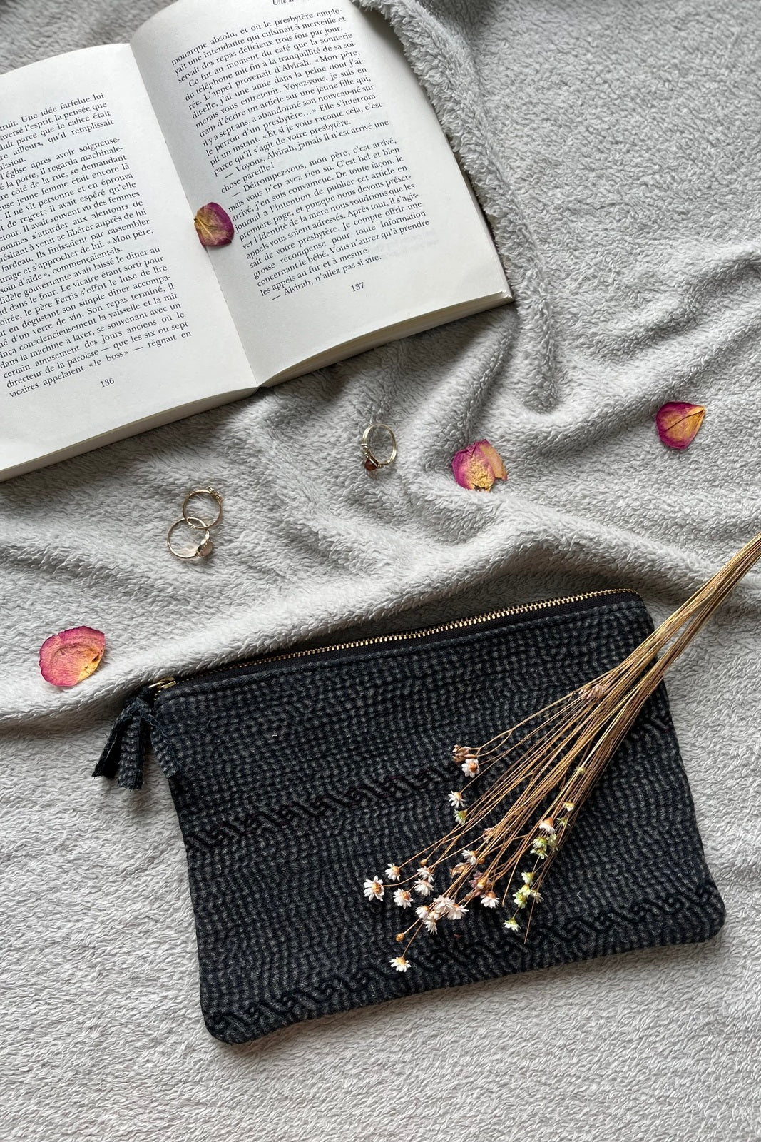 Pochette S Fourre - tout Kantha Bengale - Curiosity Lab