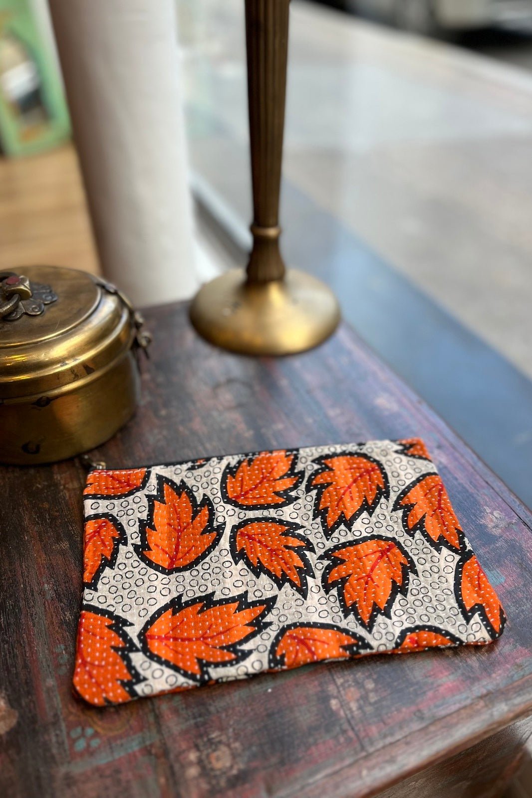 Pochette S Fourre - tout Kantha Bengale - Curiosity Lab