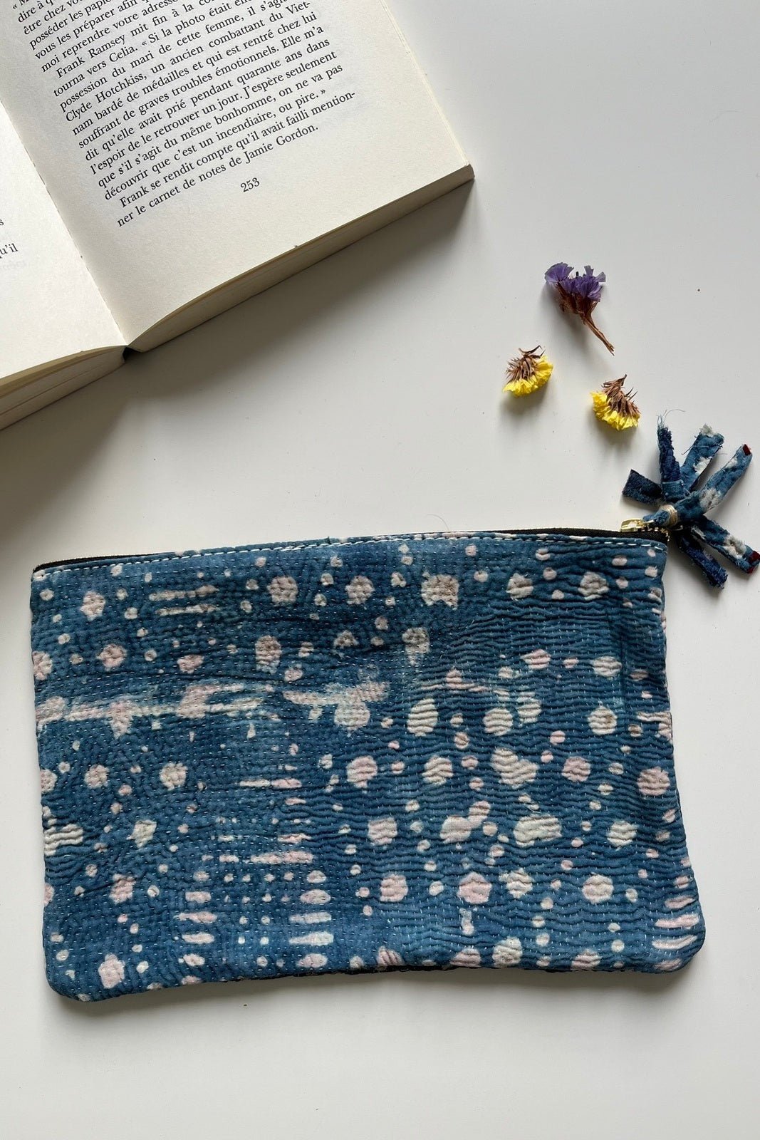 Pochette S Fourre - tout Kantha Bengale - Curiosity Lab