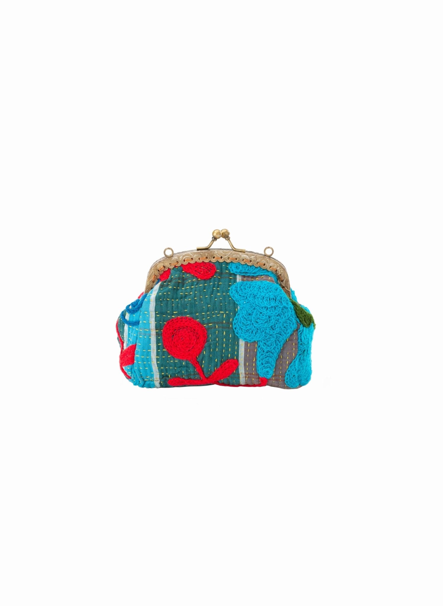 Porte - monnaie Kantha Brodé - Curiosity Lab