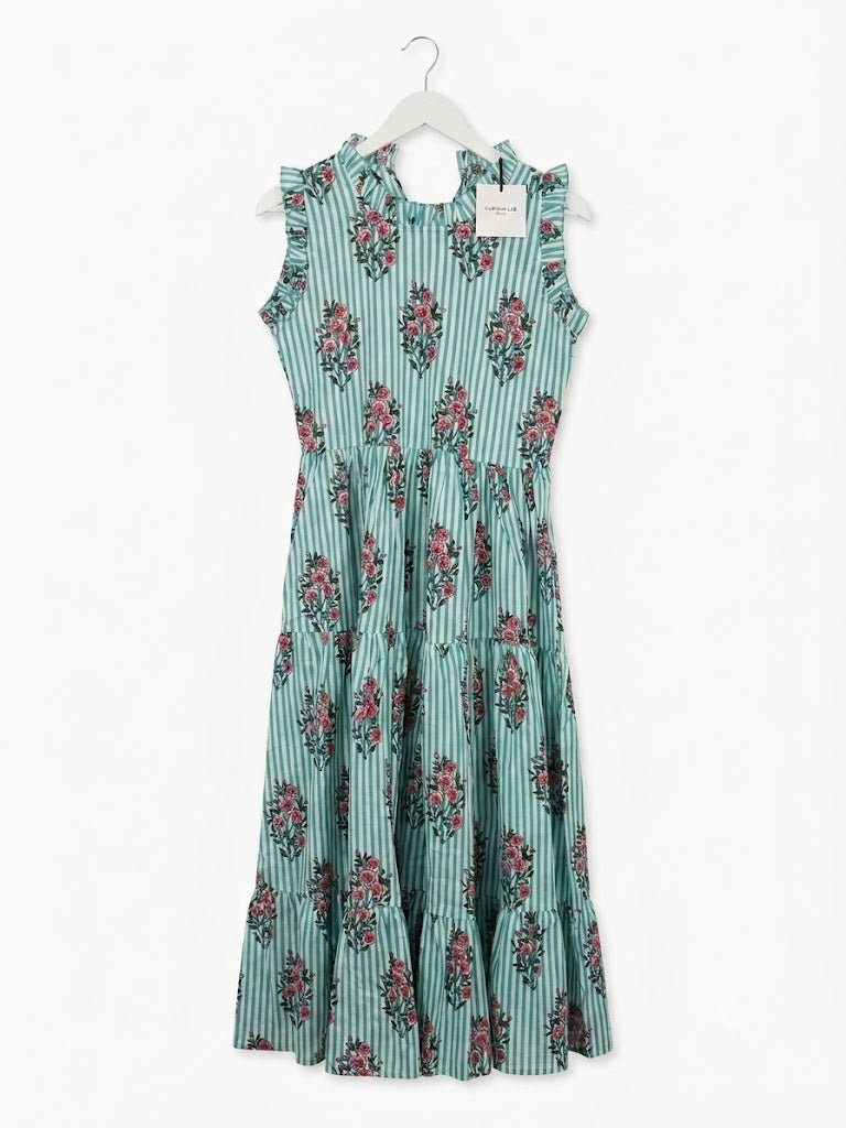 Robe Frill FLEURETTE BLEU
