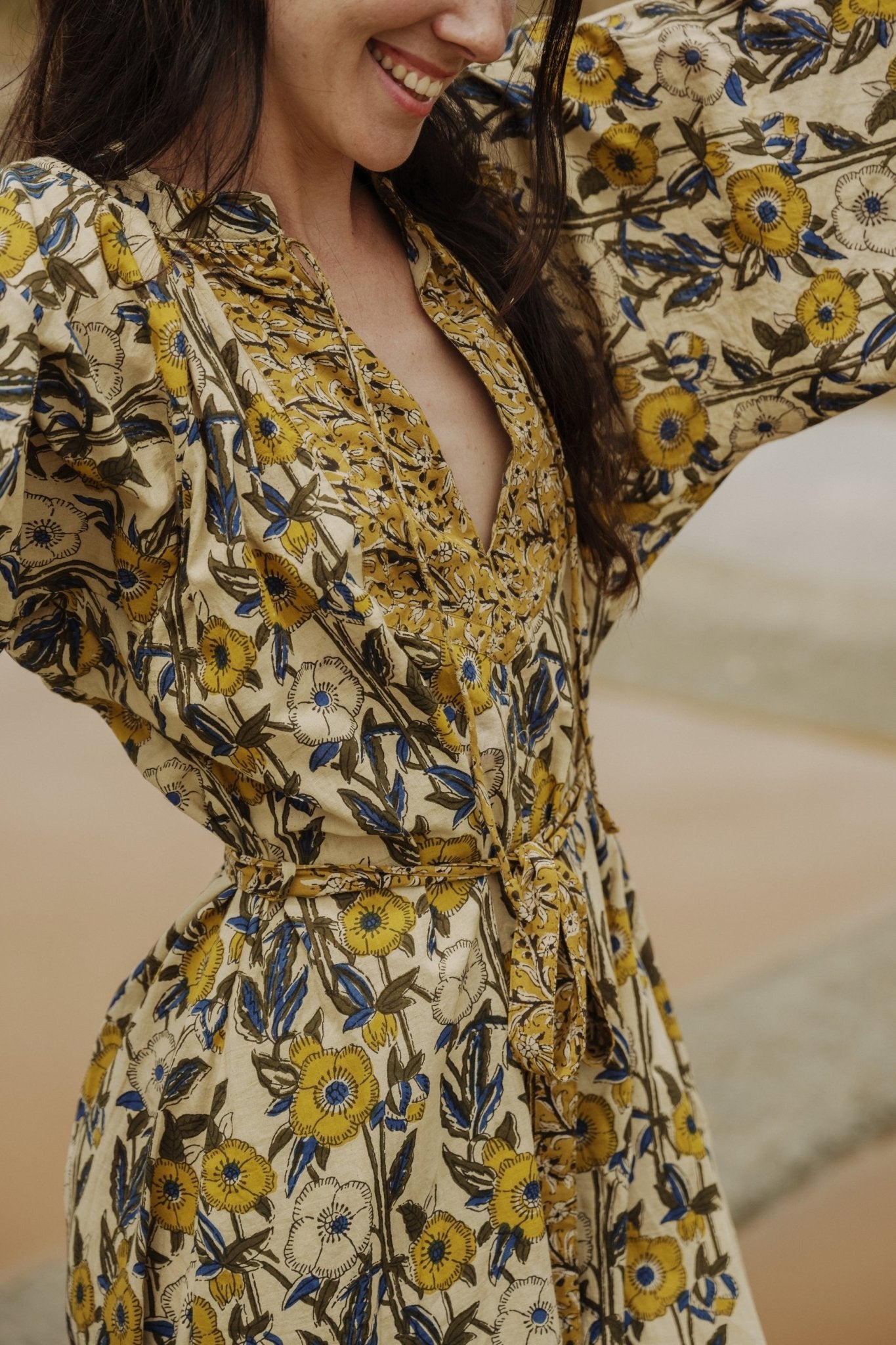 Robe Ruchika POPPIES MOUTARDE