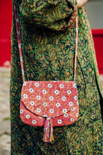 Charger l&#39;image dans la galerie, sac bandouliere bengale coton indien kantha
