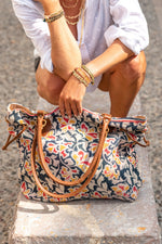 Load image into Gallery viewer, sac kantha bengale coton indien kantha
